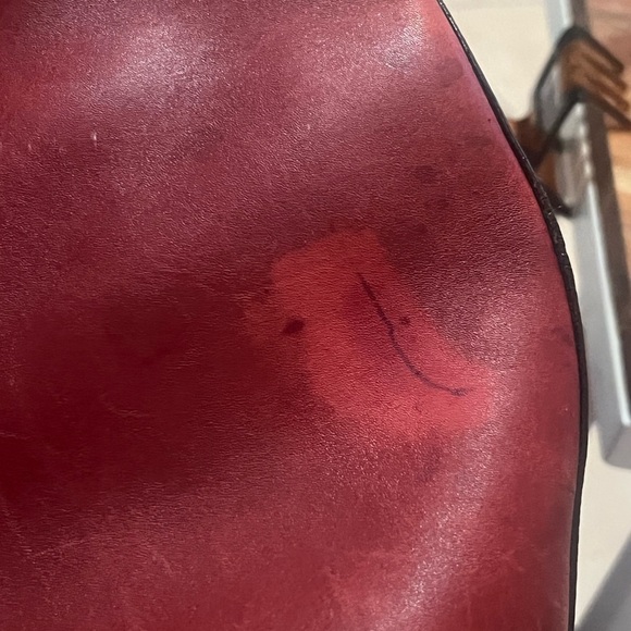 Lauren Ralph Lauren Red and Tan Leather Bag - Picture 10 of 14